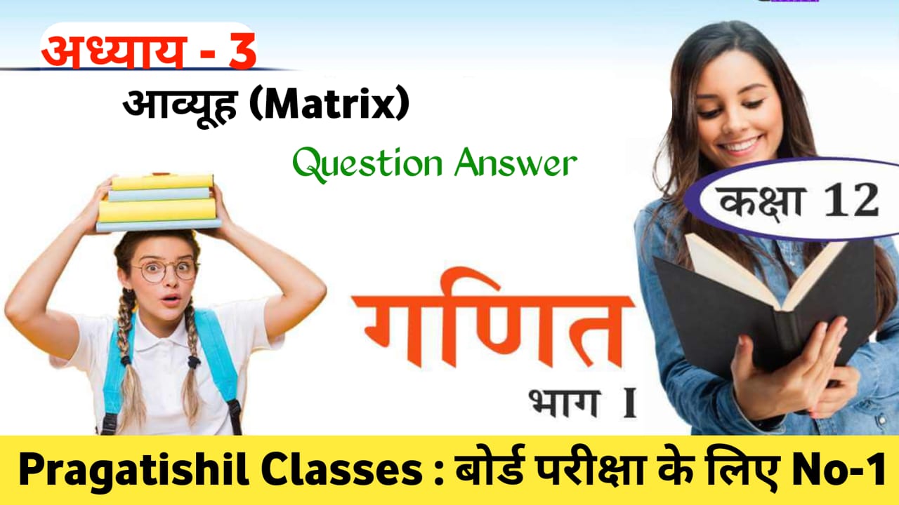 गणित कक्षा-12 आव्यूह (Matrix) Question Answer 2023, Class 12th Math Aavyooh VVI Objective Question Paper Pdf Download For Inter Exam 2023, आव्यूह कक्षा 12 गणित solution,आव्यूह कक्षा 12 गणित pdf,आव्यूह कक्षा 12 एनसीईआरटी,कक्षा 12 गणित आव्यूह,क्लास 12th आव्यूह,Matrix questions and answers 2023 pdf,Matrix questions and answers pdf class 12 mcq,Matrix questions and answers pdf class 12, प्रश्नावली 3.1 NCERT Class 12th Maths पाठ 3 आव्यूह ,कक्षा 12 वी गणित आव्यूह (Matrix )Question paper with solution,Matrix class 12 आव्यूह MCQ Question Paper,पाठ 3 आव्यूहन NCERT Class 12th Maths,Matrix (आव्यूह) 12th Math Objective question 2023,12th Math Chapter 3 आव्यूह Objective Question 2023 in Hindi,आव्यूह (Matrix) Objective Question,कक्षा 12 वी गणित आव्यूह (Matrix ) Objective Question Answer 2023, Class 12th Math Aavyooh Question Paper in Hindi For Inter Exam Bihar Board,Aavyooh VVI Objective Question Paper Pdf Download, Pragatishil Classes
